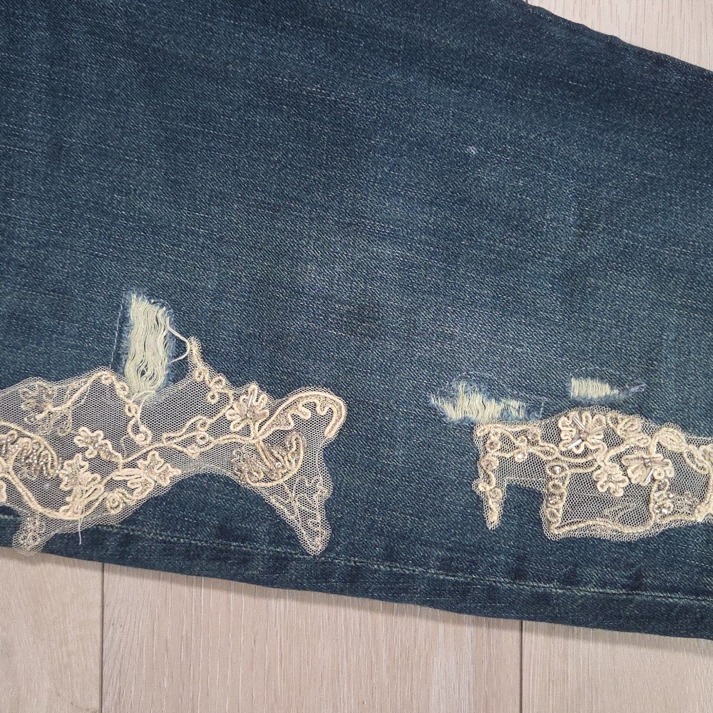 Ralph Lauren Blue Denim Jeans with Brown Label - Picture 3 of 7